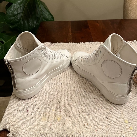 Common Projects Achilles High White Leather Sneakers Women’s Size 38 - Picture 5 of 7